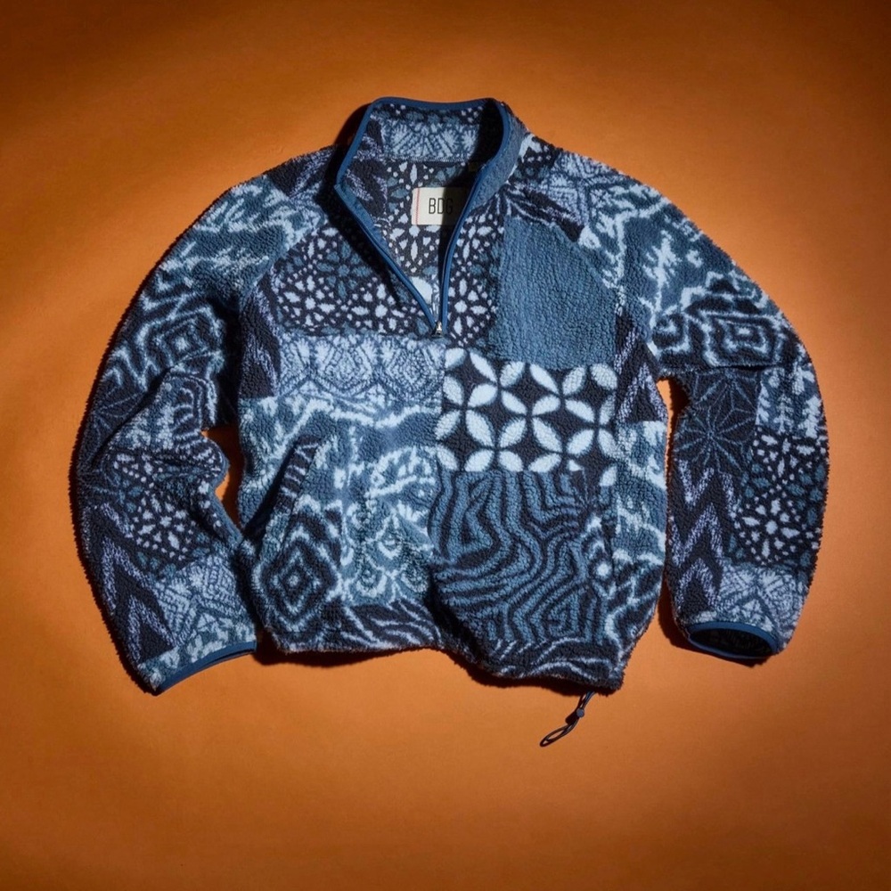 NWT BDG Urban Outfitters Quarter Zip Fleece